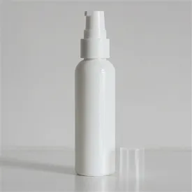 2 oz White PET Bullet Bottle with 20-410 White Treatment Pump