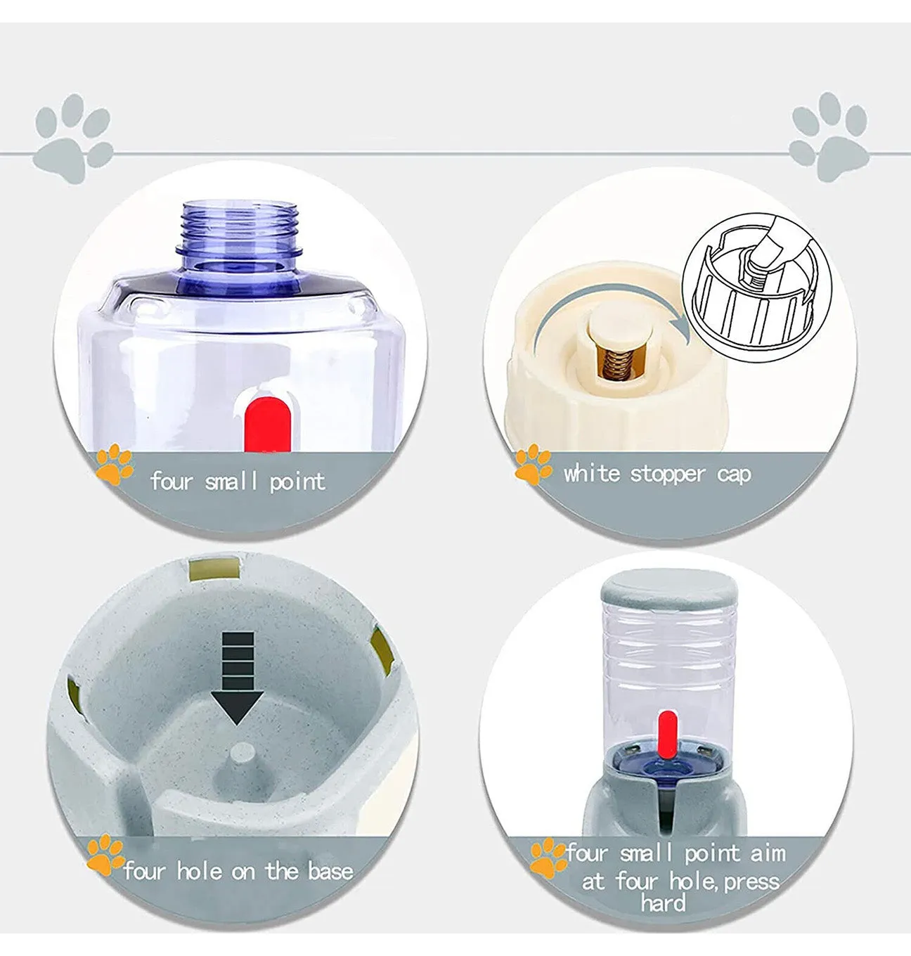 3.8L Pet Automatic Feeding Bowls Pet Water Feeder