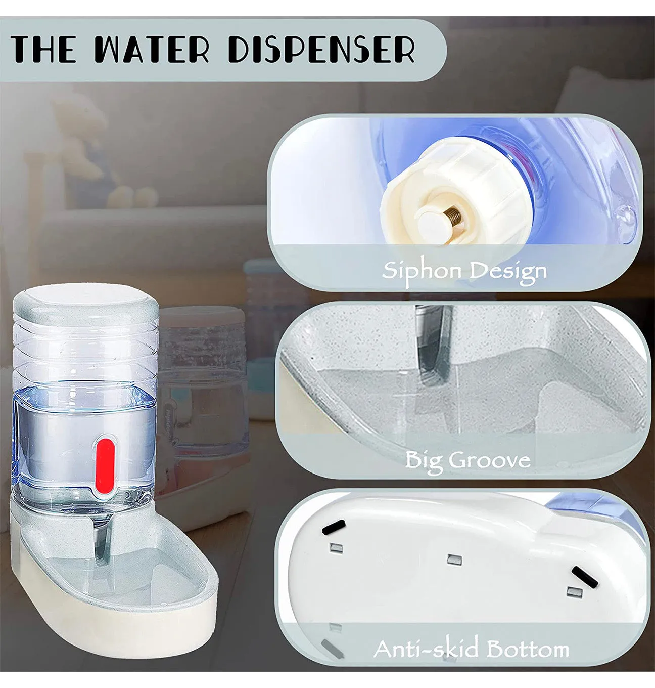 3.8L Pet Automatic Feeding Bowls Pet Water Feeder