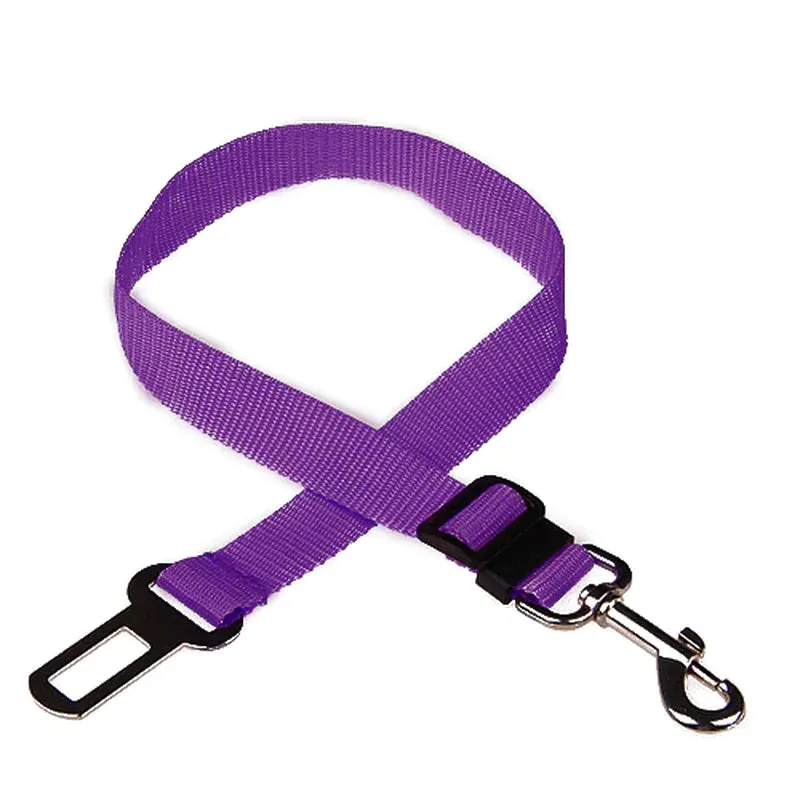Adjustable Pet Cat Dog Car Seat Belt Pet Seat Vehicle Dog Harness Lead Clip Safety Lever Traction