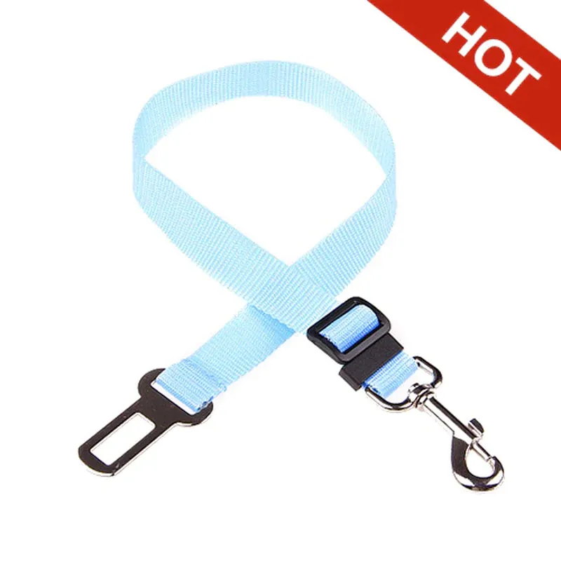 Adjustable Pet Cat Dog Car Seat Belt Pet Seat Vehicle Dog Harness Lead Clip Safety Lever Traction