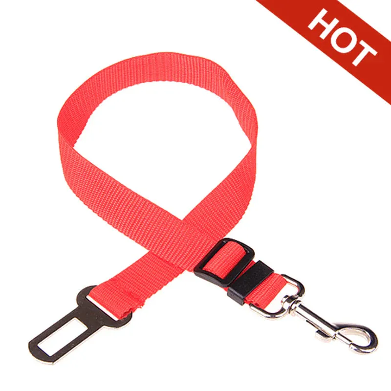 Adjustable Pet Cat Dog Car Seat Belt Pet Seat Vehicle Dog Harness Lead Clip Safety Lever Traction