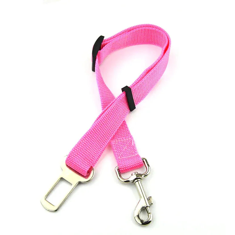 Adjustable Pet Cat Dog Car Seat Belt Pet Seat Vehicle Dog Harness Lead Clip Safety Lever Traction