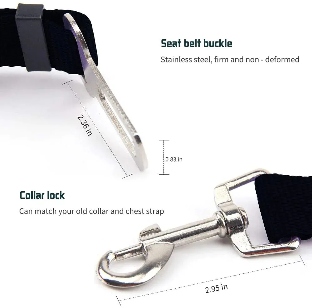 Adjustable Pet Cat Dog Car Seat Belt Pet Seat Vehicle Dog Harness Lead Clip Safety Lever Traction