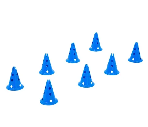 Agility Training Hurdle/Cone Set - 12 Cones, 6 Rods with Storage Bag for Dogs