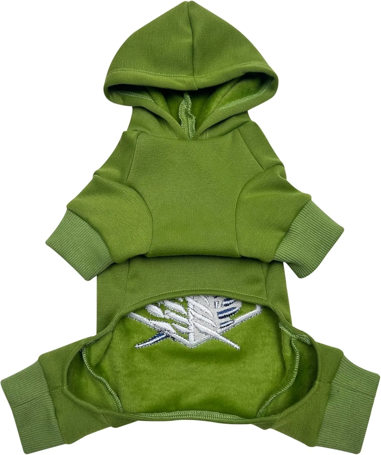Anime Pet Clothes, Pet Hoodie, Anime Dog and Cat Hoodie Green - Soft & Warm Pet Sweater with Hood, Cozy Fit for Small Dogs