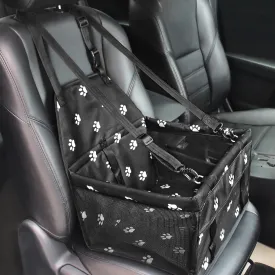 Dog Booster Car Seat  - Black and White Paw Print