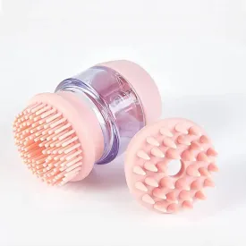 Dog grooming brush Cat Dog Pet Bath Brush Silicone Cat Dog Grooming Brush Puppy Massage Brush Hair Fur Cleaning Brush With Shampoo Dispenser Double Brush Head