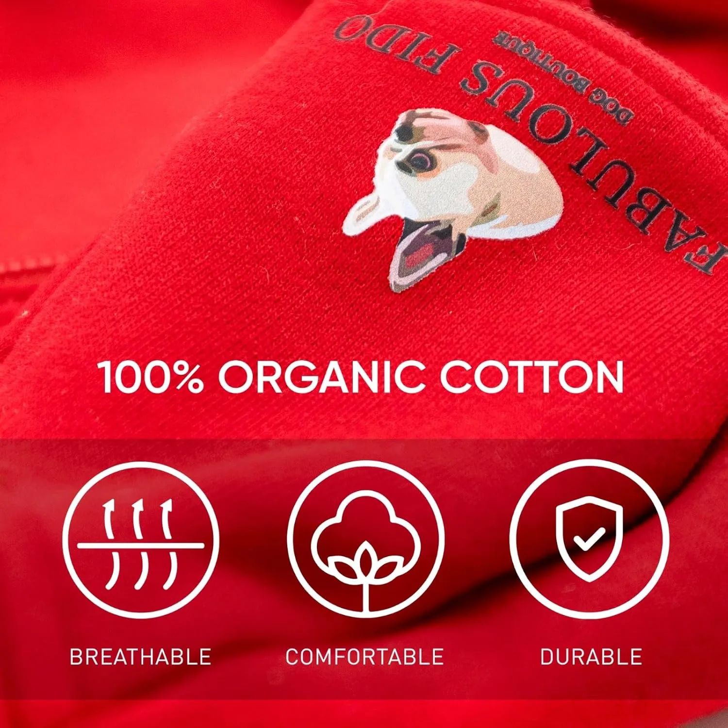 Dog Hoodie - French Bulldog Clothes, Dog Apparel & Accessories - Cotton Pet Clothes for Dogs with Pocket - Breathable and Skin-Friendly Sweatshirt for Small Dog Breeds (Small)