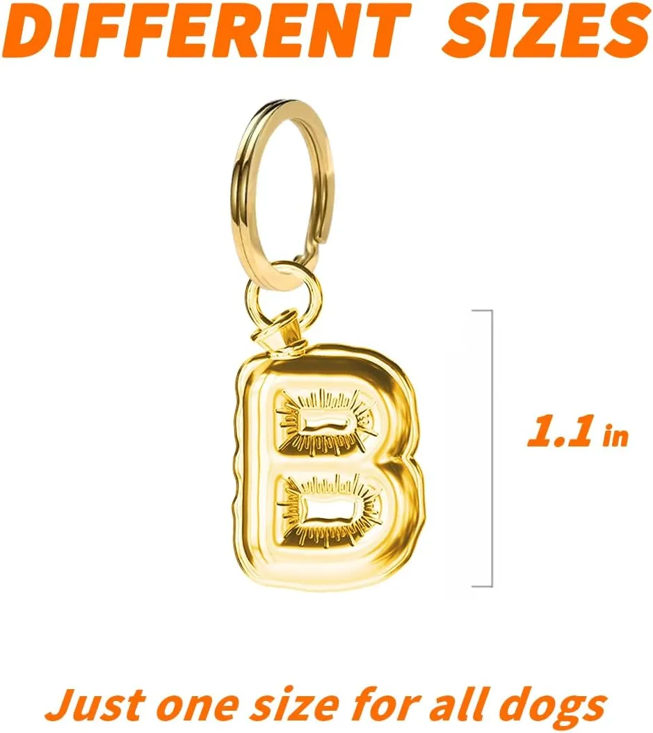 Dogs ID Tags Personalized Double Sided Deep Engraved Cat & Dog Collar Charm Initials/Number Shape