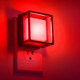 DORESshop Red Night Light [2 Pack], Night Lights Plug Into Wall, Night Light Dusk to Dawn Sensor, LED NightLight Adjustable Brightness, Bedroom, Bathroom, Hallway, Stairs, Christmas, Party