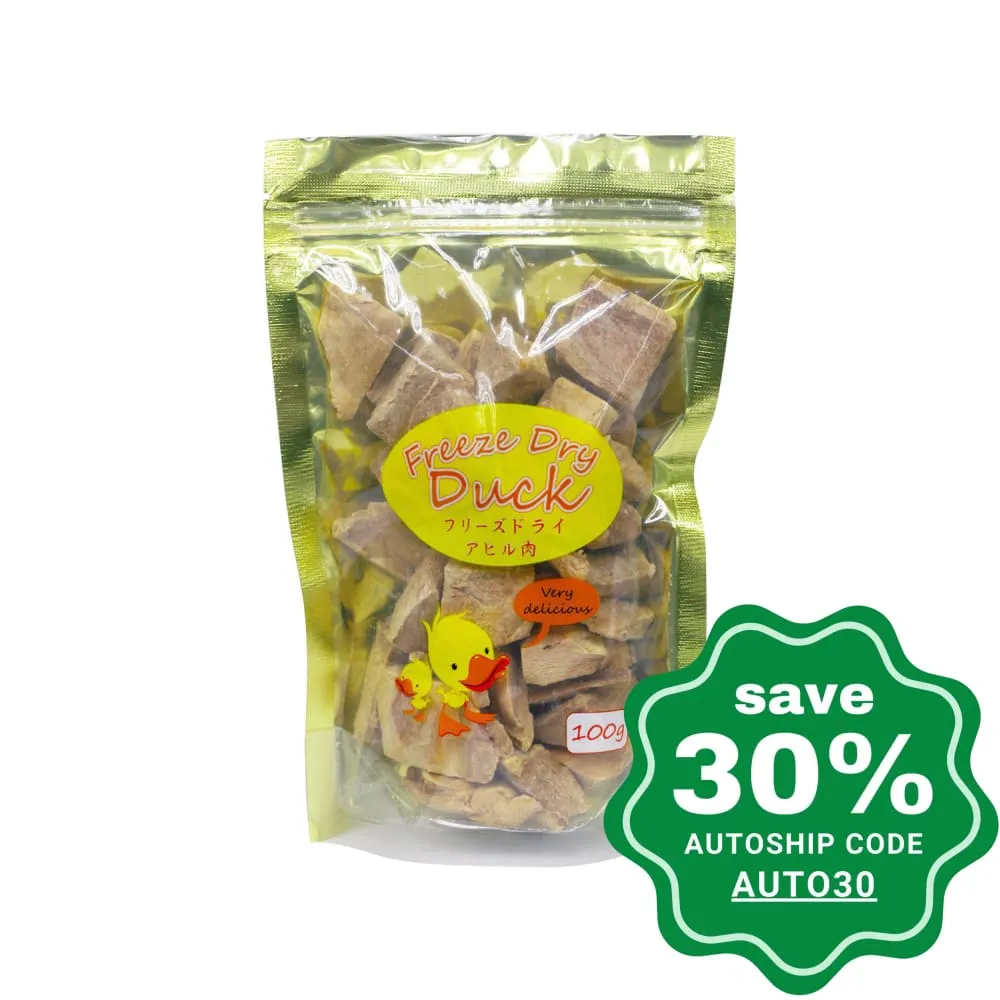 Freeze Dried Duck - Pet Treats for Cats and Dogs - 100G