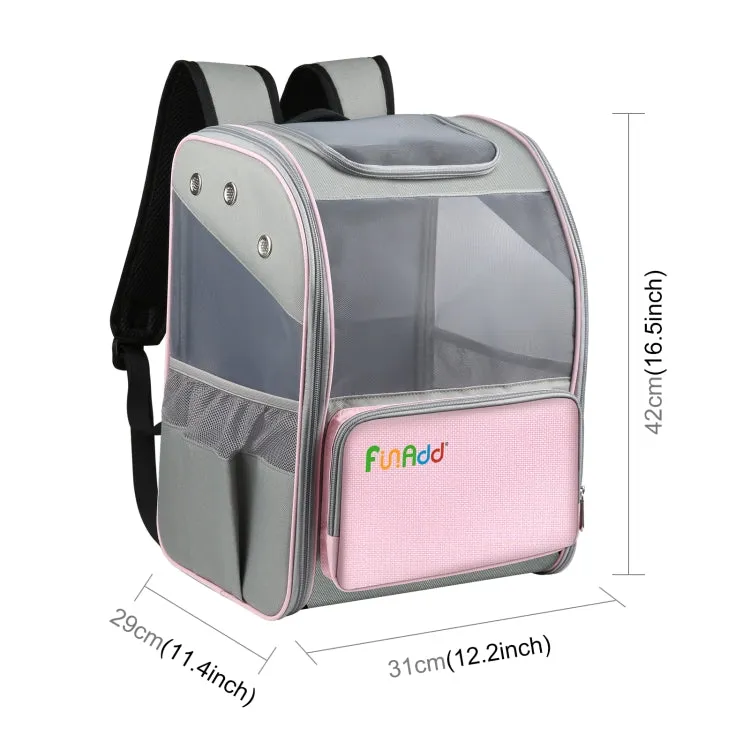 FUNADD Fold Breathable Pet Backpack Outdoor Shoulders Cat Bag