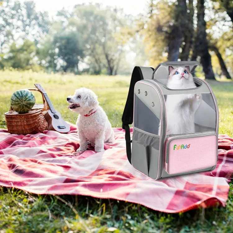 FUNADD Fold Breathable Pet Backpack Outdoor Shoulders Cat Bag