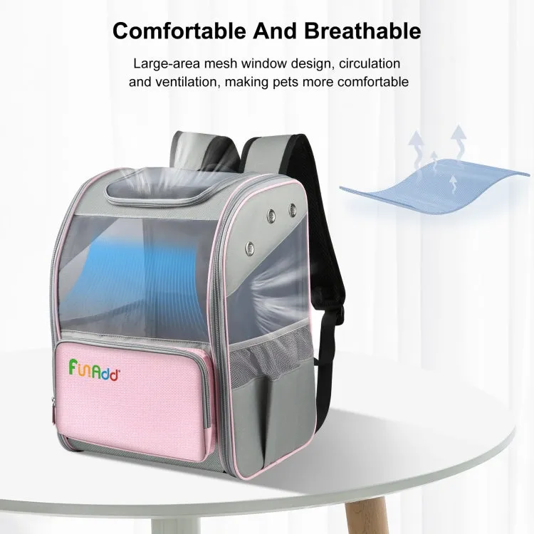 FUNADD Fold Breathable Pet Backpack Outdoor Shoulders Cat Bag