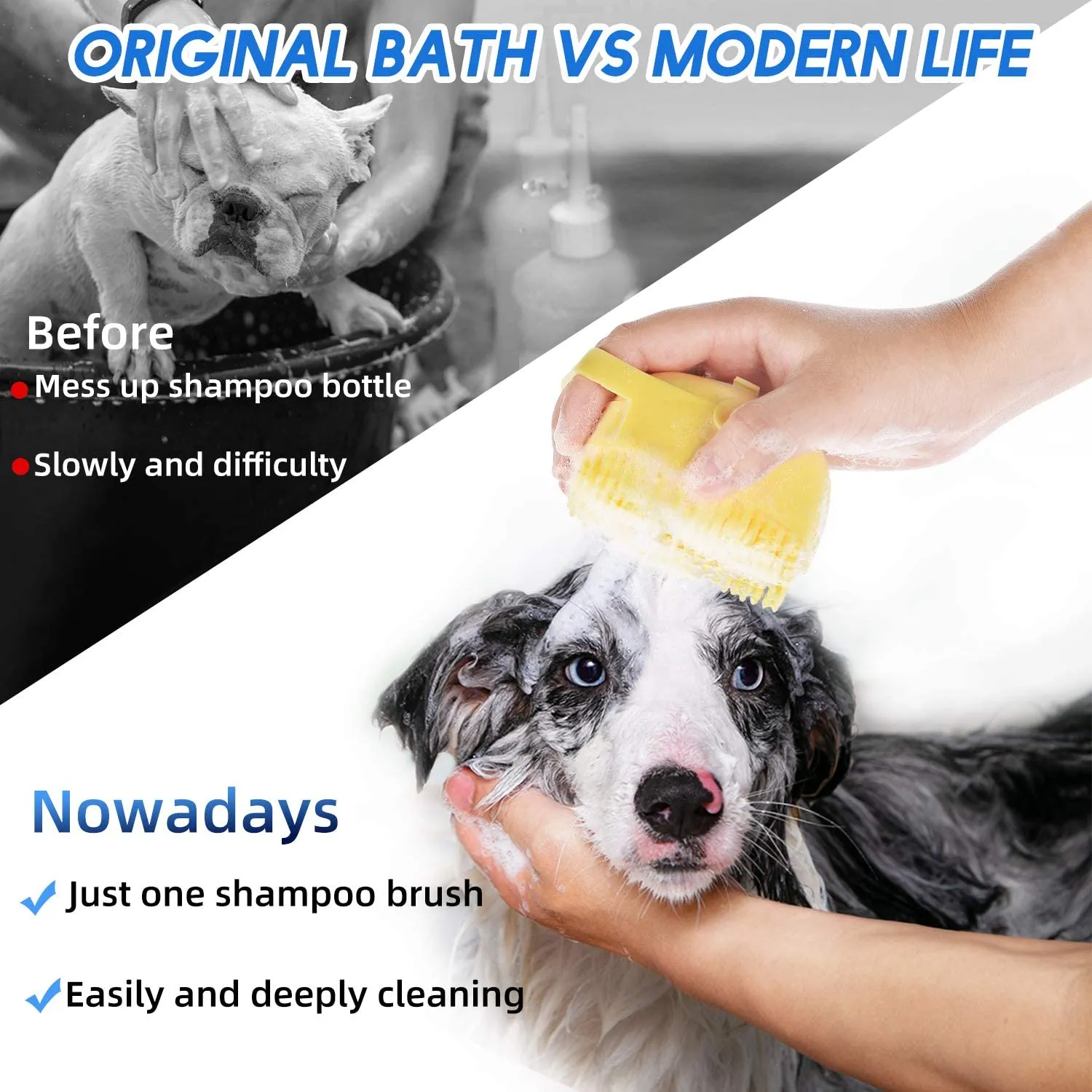Funki Buys | Pet Scrubbers | Pet Shampoo Brush and Dispenser