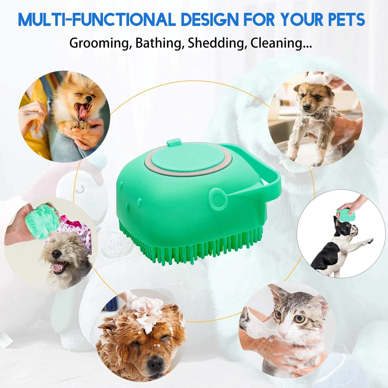 Funki Buys | Pet Scrubbers | Pet Shampoo Brush and Dispenser