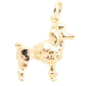 Gold Poodle Dog Charm