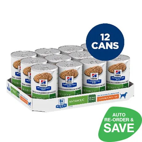 Hill's Prescription Diet Metabolic Weight Loss & Maintenance Dog Food 370g Can