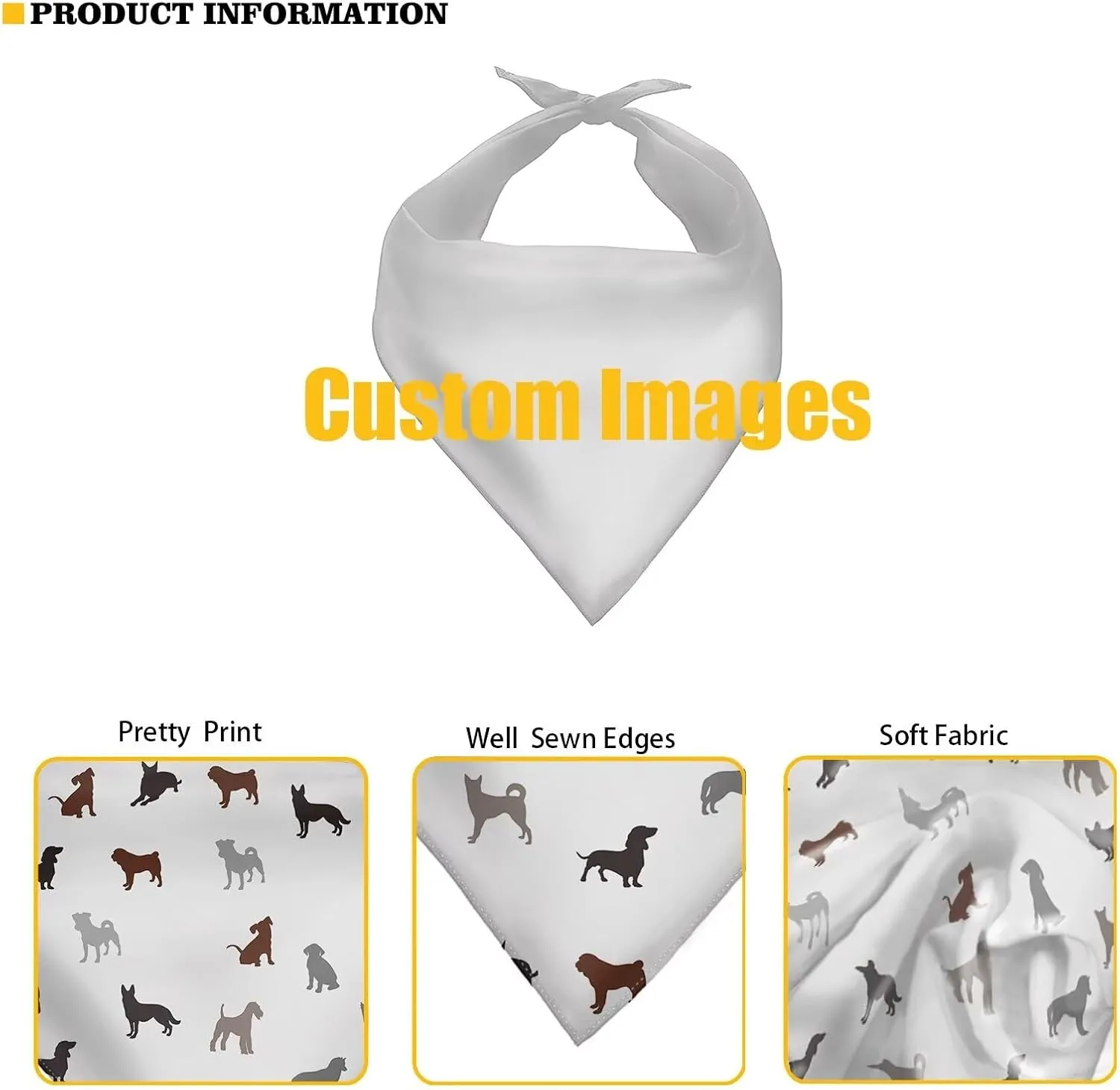 Howilath Cute Cartoon Pigs Bandana, Double Sided Triangle Dog & Cat Party Supplies - Boy & Girl Bibs, Scarf for Small to Large Dogs & Cats