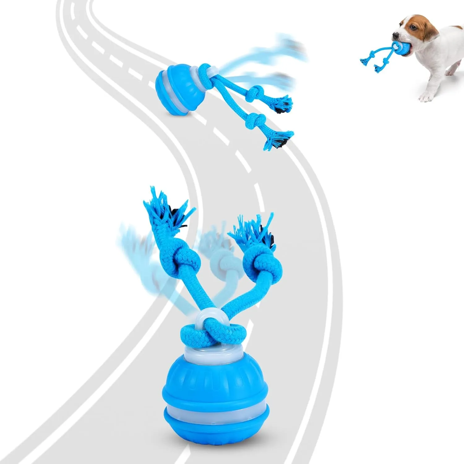 Interactive Dog Toy with Automatic Motion-Activated Squeaky Sound & Stimulation, Durable Puppy Chew Toys for Small/Medium Dogs  Training Treat Ball for Boredom, Anxiety Relief, and Teething Puppies