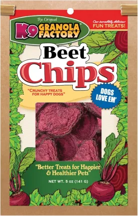K9 Granola Factory Chip Collection for Dogs (6oz, Natural Beet Chips)