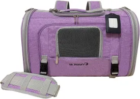 Mr. Peanut's Monterey Series Airline Compliant Horizontal Backpack Pet Carrier (Lavender)