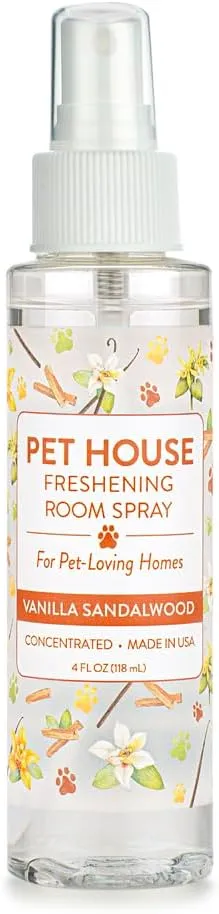 One Fur All Pet Air Freshener 4 OZ Concentrated Room Spray for Pet Odor, Vanilla Sandalwood, Pack of 1