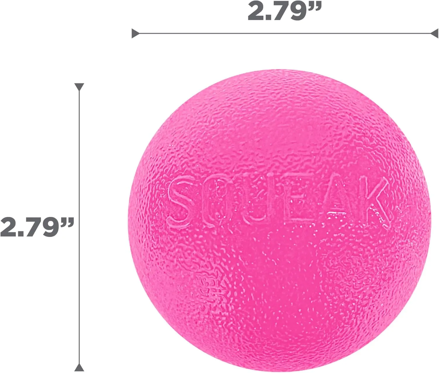Outward Hound by Planet Dog Squeak Ball Bouncy Fetch Dog Toy, Pink