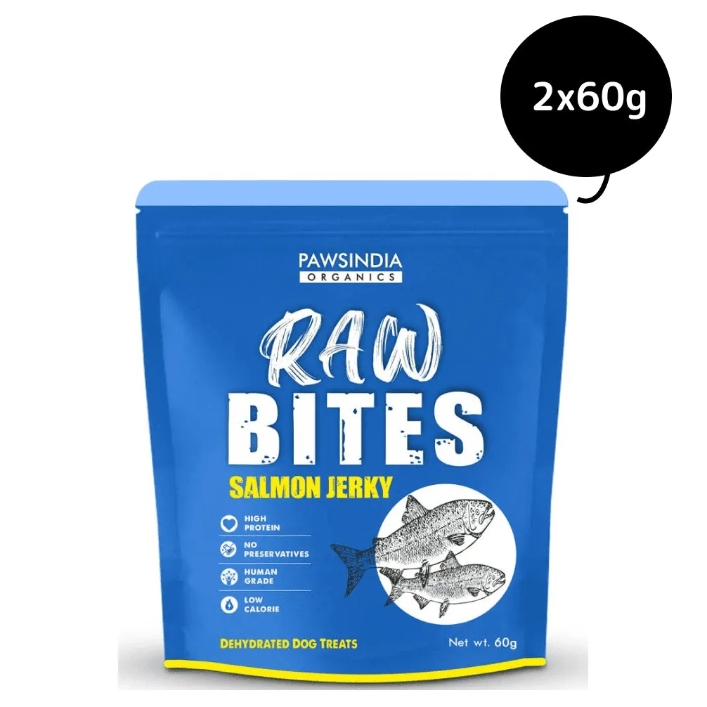 Pawsindia Organics Raw Bites Salmon Jerky Dog Treats