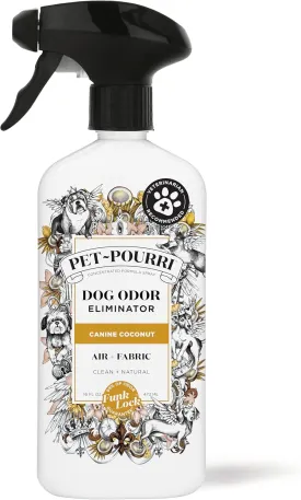 Pet-Pourri Pet Odor Air   Fabric Odor Eliminator Spray, Canine Coconut, 16 Fl Oz