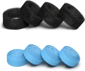PETLIBRO 4 Packs Replacement Filters for Ceramic Cat Water Fountain, Quadruple Filtration Dishwasher Safe Quiet Pet Water Fountain, 50oz /1.5L, PLFF004