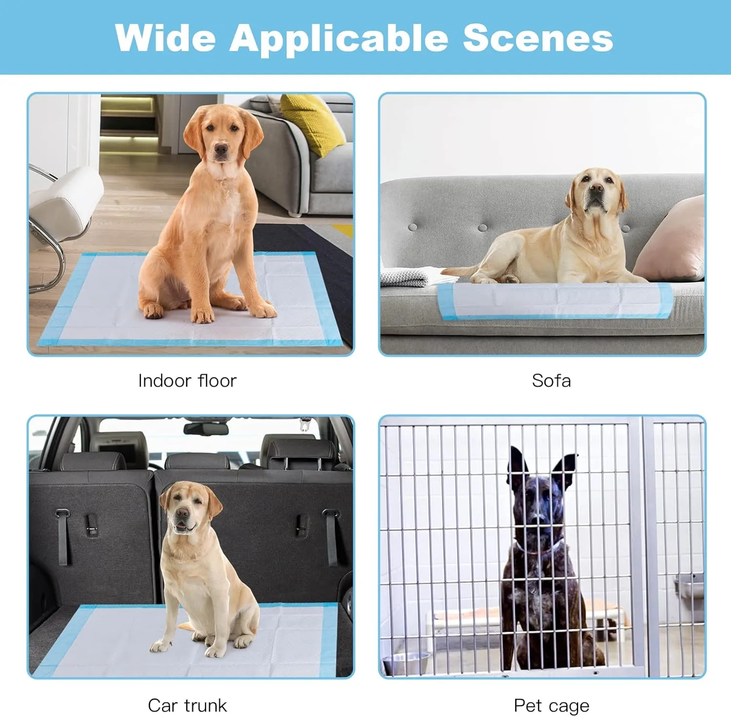 PETSITE Dog Pee Pads 36"x30"-100 Count, Dog and Puppy Potty Training Pads Super Absorbent & Leak-Proof, XL Disposable Pet Piddle Pad and Potty Pads for Dogs, Puppies, Doggie