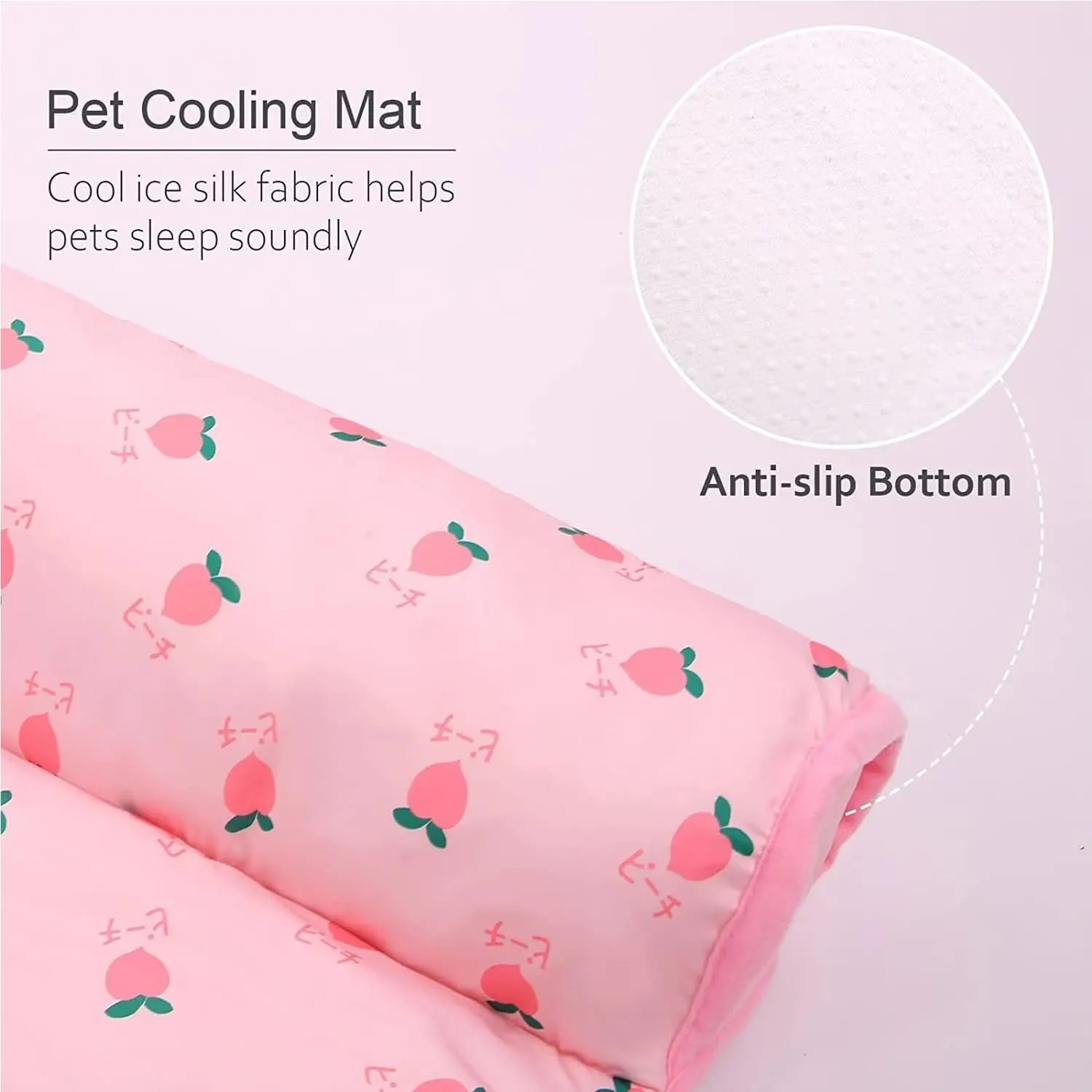 RJDJ Cats/Dogs Cooling Bed, Ice Silk Cool Pillow Cushion, Pet Ice Pad Mat, Pet Cooling Ice Mat, Washable Breathable Summer Pet Ice Mat Sleeping Pad with Pillow (Blue, 60 * 40cm)