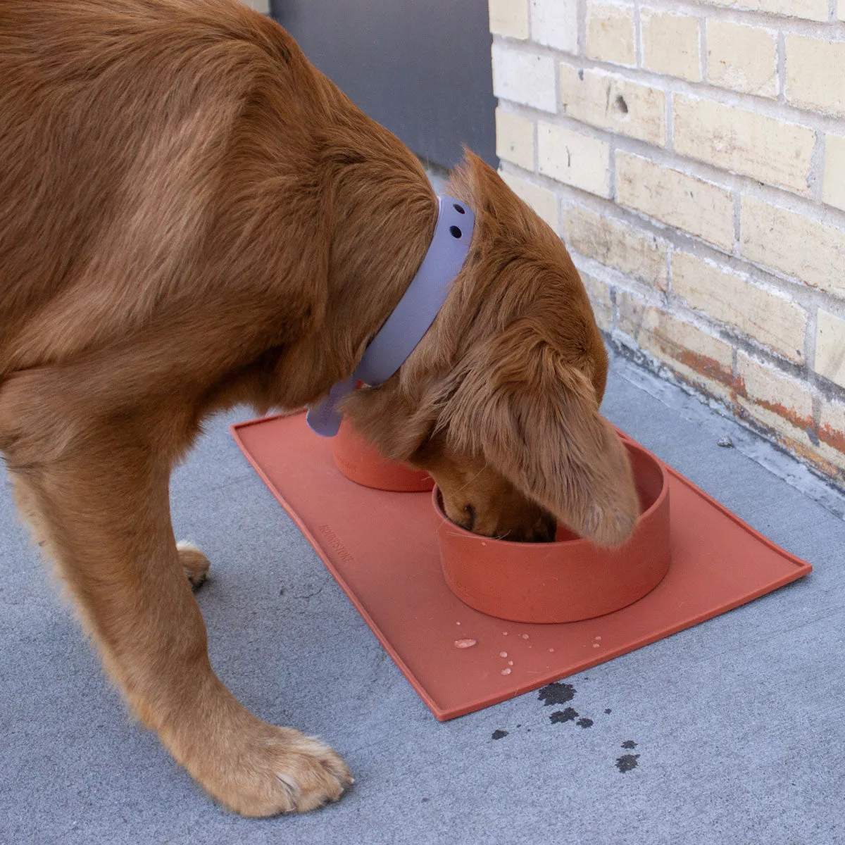 Silicone Pet Feeding Mat / Pet Placemat, Blue, Food Grade Silicone, Dishwasher Safe, Floor Protection From Spills, Dog/Cat