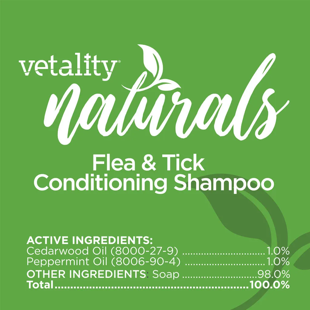 TevraPet Vetality Flea & Tick Conditioning Shampoo for Dogs, 8-oz