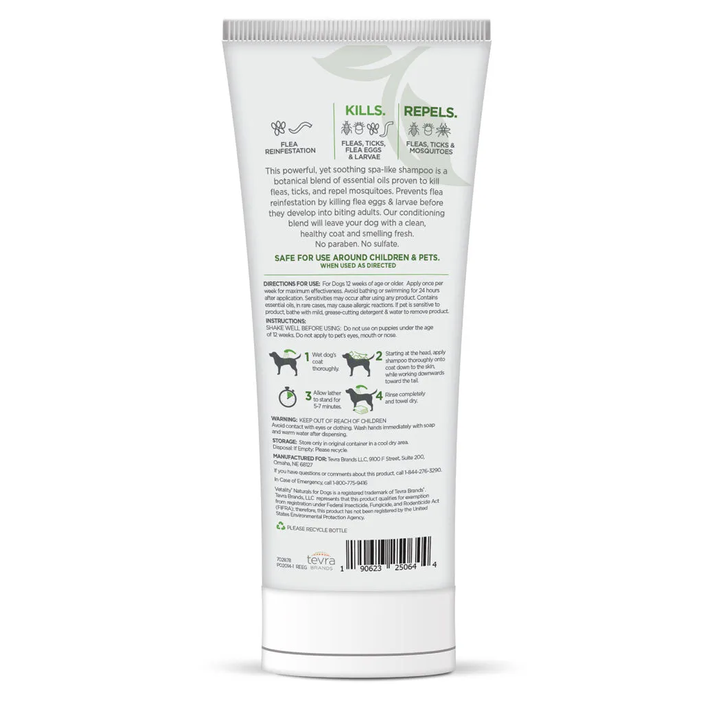 TevraPet Vetality Flea & Tick Conditioning Shampoo for Dogs, 8-oz
