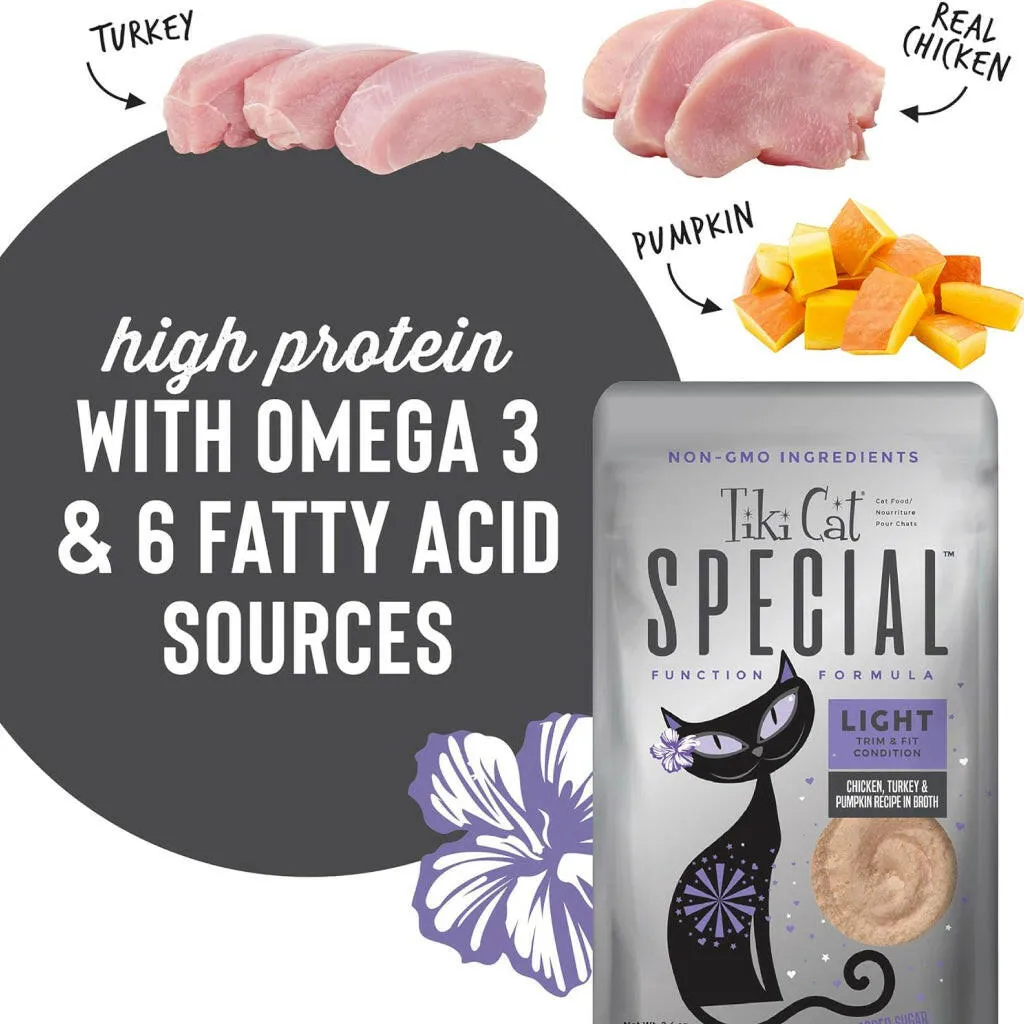 Tiki Cat Speical Mousse Light Turkey & Chicken (2.4 oz x 12 pouches)
