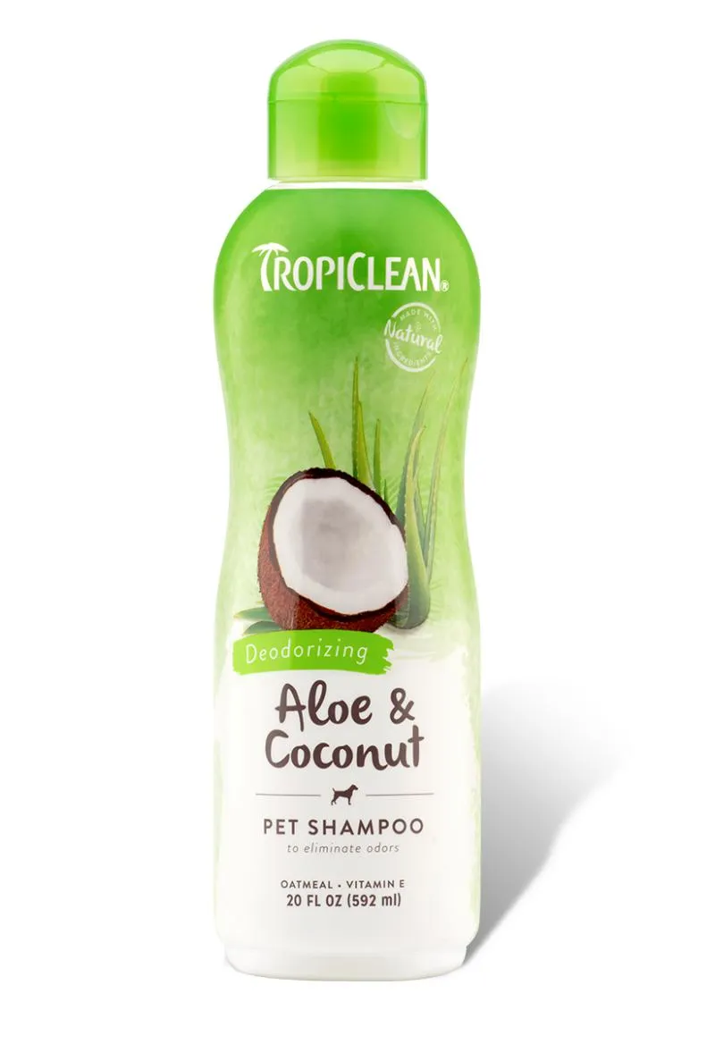 TropiClean Aloe & Coconut Deodorizing Shampoo for Dogs and Cats