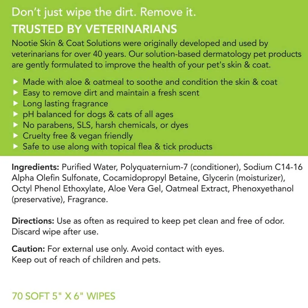 Waterless Grooming Wipes Cucumber Melon 70ct