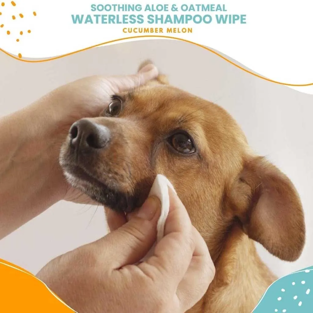 Waterless Grooming Wipes Cucumber Melon 70ct