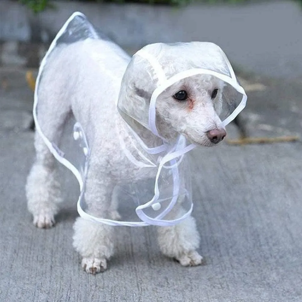 Zerodis Dog Raincoat, Transparent Pet Raincoat Comprehensive Pet Raining Coat Bite Pet Rain Poncho for Golden Retriever Samoyed Schnauzer (S)